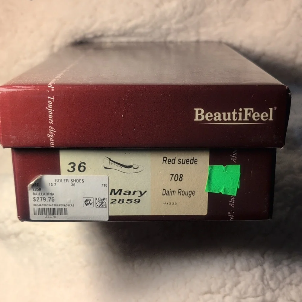 Beautifeel Mary Women's Slip -On  Red Leather shoe - Picture 13 of 13